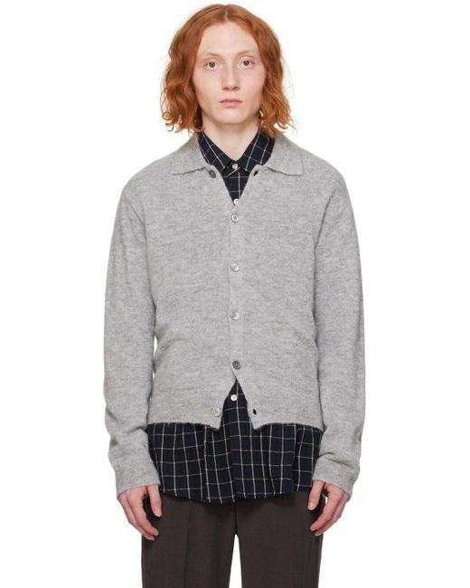 Our Legacy Gray Evening Cardigan for men
