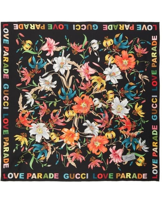 Gucci Black Love Parade Scarf