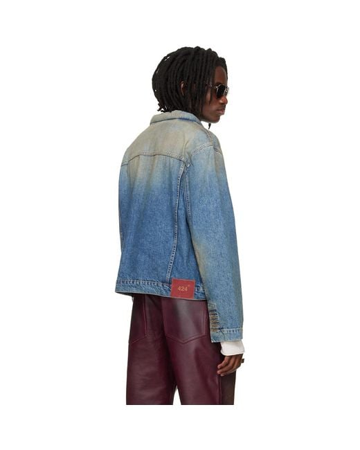 424 Blue Collection Trucker Denim Jacket for men