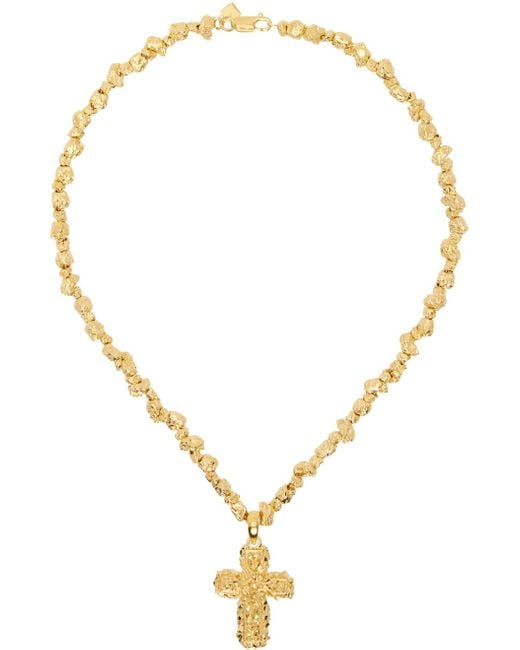 Veneda Carter Metallic Vc028 Small Signature Cross Pendant Necklace