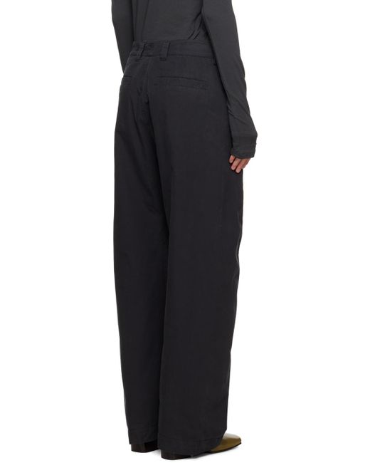 Lemaire Black Green Twisted Trousers