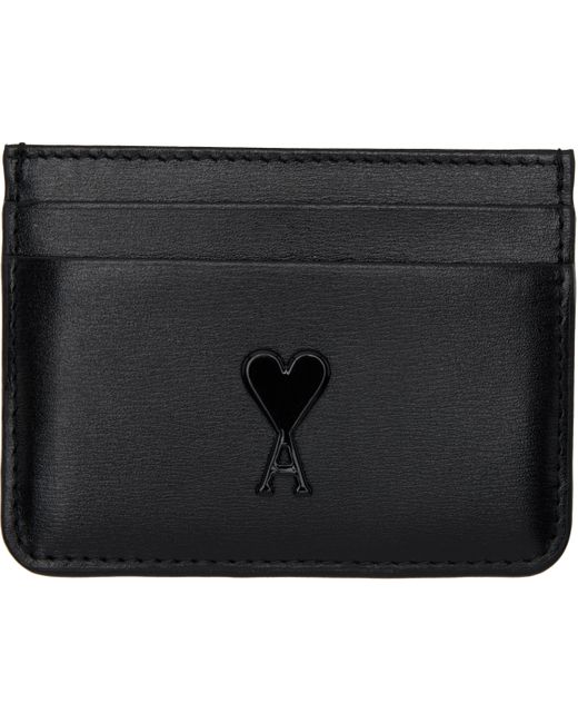 Porte-Carte Noir En Cuir À Logo Ami De Cœur AMI pour homme en coloris Black