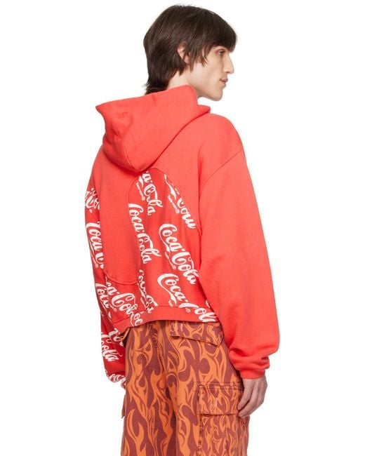ERL Red Swirl Hoodie for men