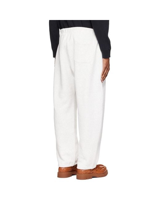 Sacai White Cotton Jersey Sweatpants for men