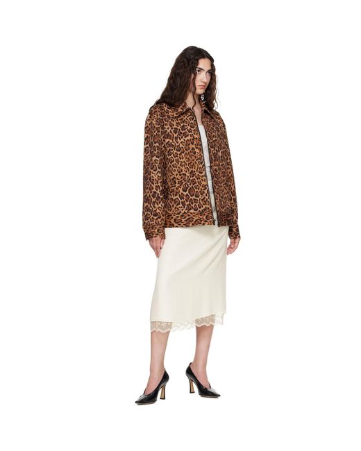 Anna Sui Brown Tan Leopard Jacket
