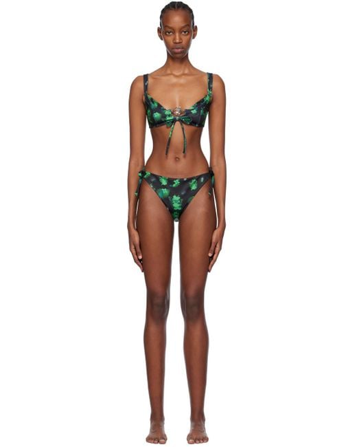 Chopova Lowena Black Green Suski Bikini