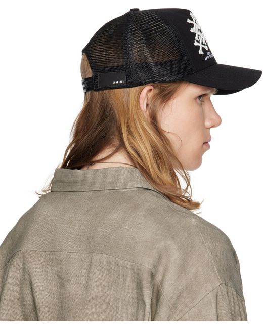 Amiri Brown Bones Stacked Trucker Cap for men