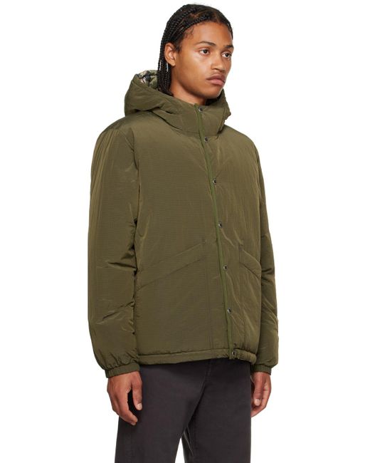 PS by Paul Smith Multicolor Khaki Quilted Reversible Puffer Jacket for men