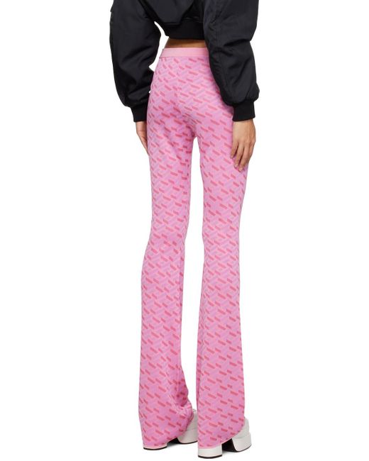 Versace Pink 'la Greca' Lounge Pants