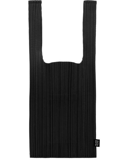 Pleats Please Issey Miyake Black June Pleats Shopping Tote