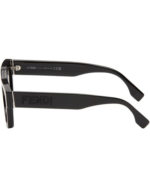 Fendi Black Signature Sunglasses for men
