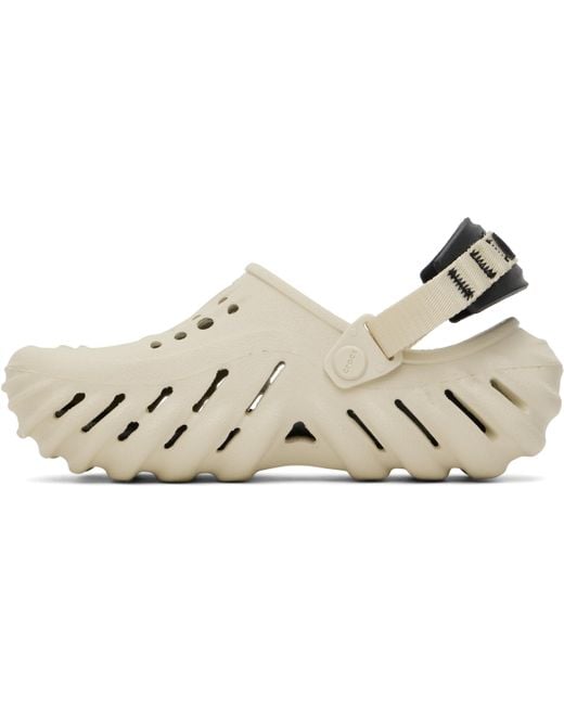 CROCSTM ベージュ＆ブラック Echo クロッグ Black