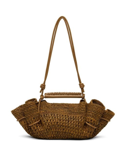 Hereu Brown Arta Mini Raffia Bag