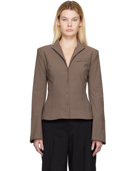 Jacquemus Brown Le Papier 'la Veste Crema' Blazer