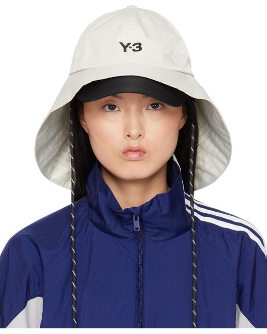 Y-3 オフホワイト ストラップ ビーチハット Blue