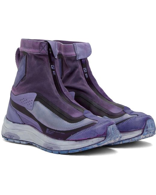 Boris Bidjan Saberi 11 Blue Purple Salomon Edition Bamba 2 High Sneakers for men