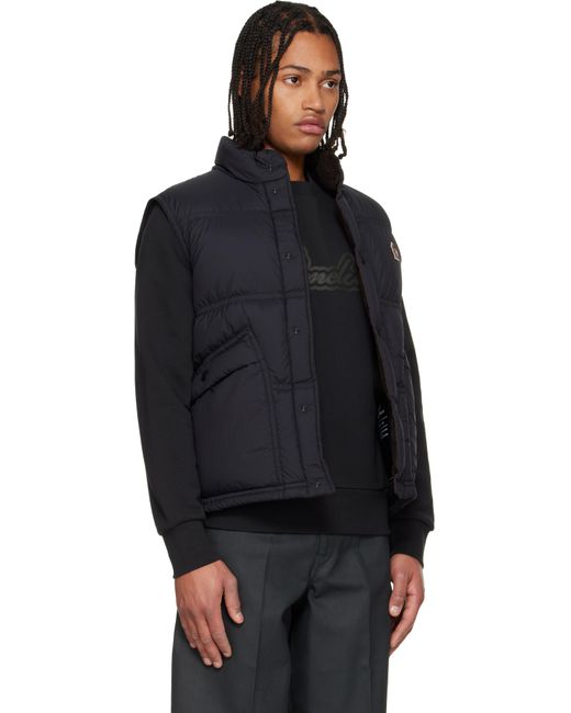 Moncler Black Aul Down Vest for men