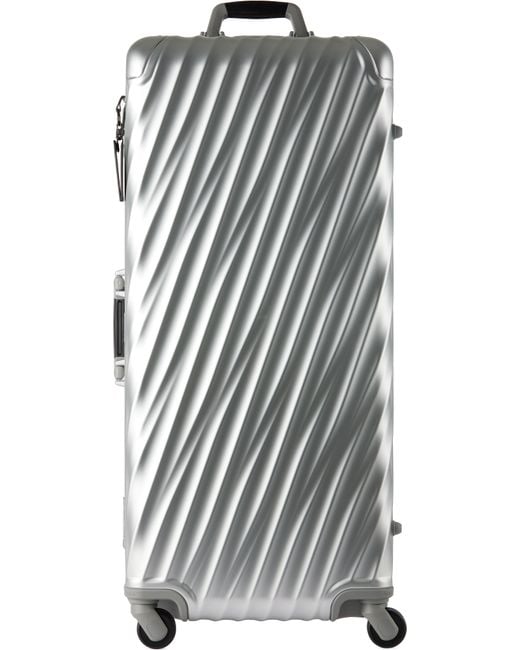 Tumi Black Rolling Trunk Suitcase for men
