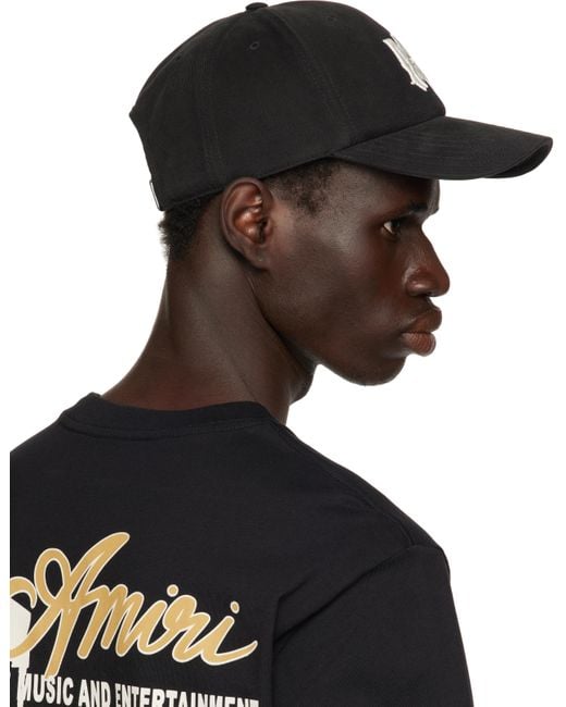 Amiri Black Canvas 'Ma' Cap for men