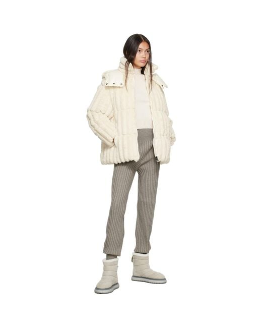 Moncler Natural Fare Quilted Faux Fur Jacket