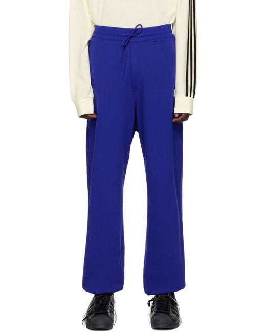 Y-3 Blue Straight Trousers for men