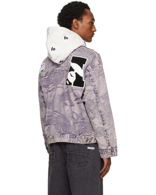 Aape By A Bathing Ape Purple Lightweight Denim Jacket for men