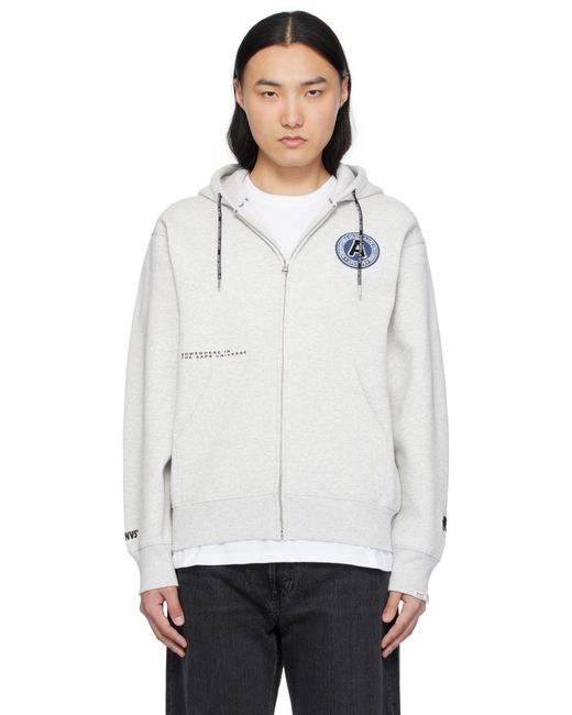 Aape By A Bathing Ape White Aape Injection Hoodie for men