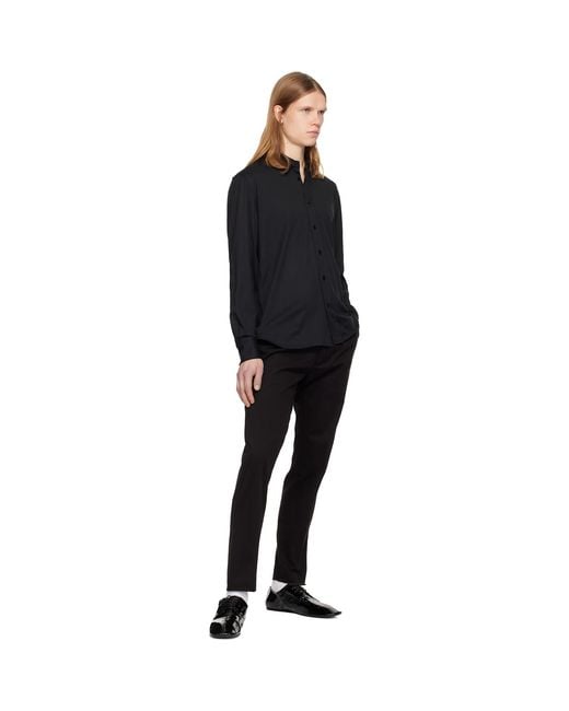 Tom Ford Black Brushed Cotton Drill Chino Trousers for men