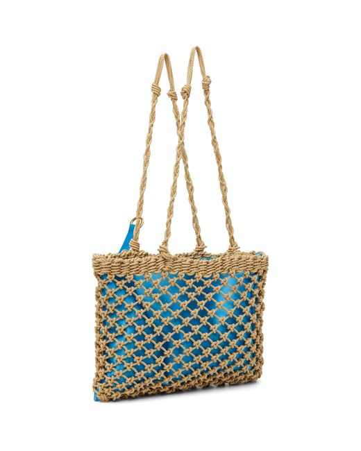 Jil Sander Blue Tangle Net Tote