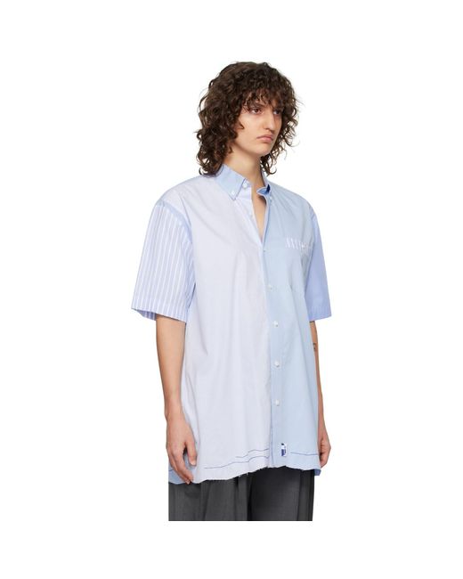 Chemise Bleue À Panneaux Adererror en coloris White