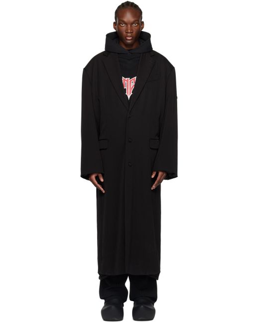 Balenciaga Black Skater Tailored Coat for men