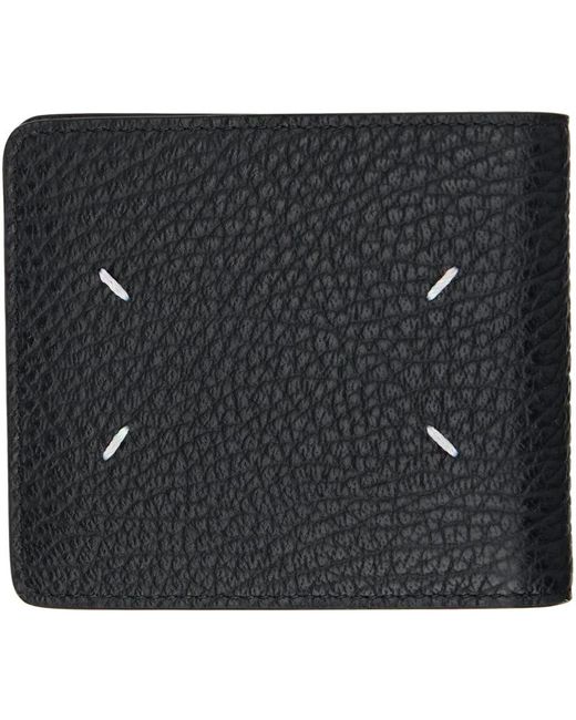 Maison Margiela Black Four Stitches Wallet for men