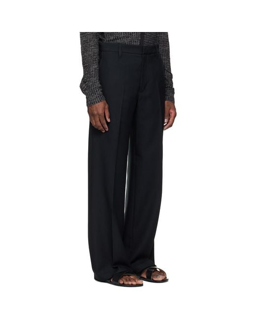 Stockholm Surfboard Club Black Tailored Bootcut Trousers for men