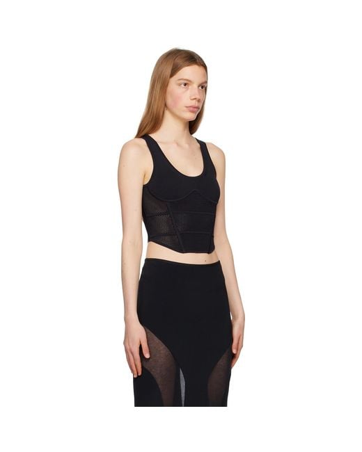 Dion Lee Black Corset Tank Top