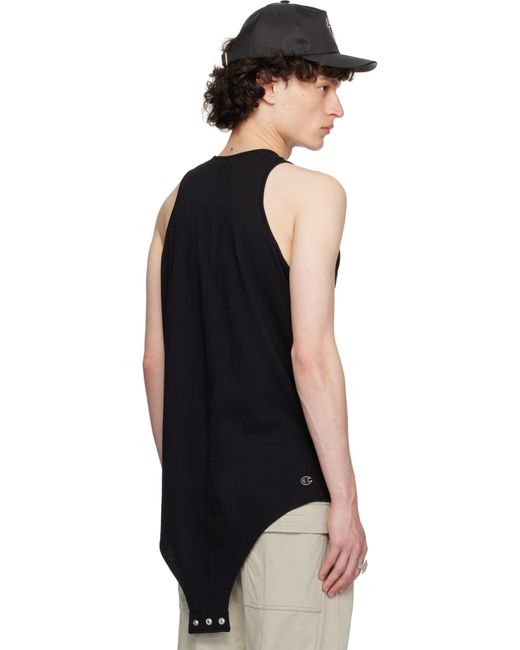 メンズ Rick Owens ブラック Championエディション バスケットボール タンクトップ Black
