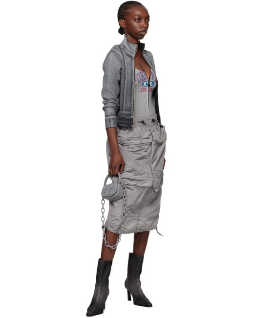 DIESEL Black O-windy Midi Skirt