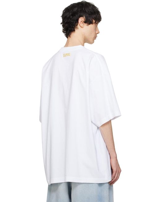 T-shirt blanc à image à logo Vetements pour homme en coloris White