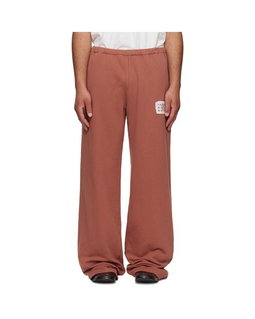 MM6 by Maison Margiela Red Logo Patch Sweatpants for men