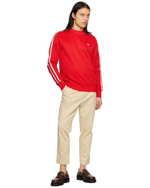 AMI Red Striped Sweatshirt for men