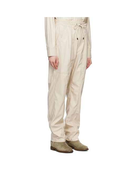 Isabel Marant Natural Brina Drawstring Casual Pants
