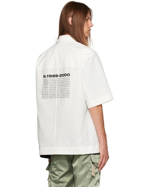 Song For The Mute White Binary Code Shirt for men