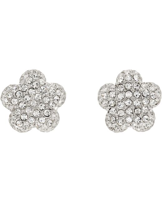 Marc Jacobs Black 'The Daisy Pave' Stud Earrings