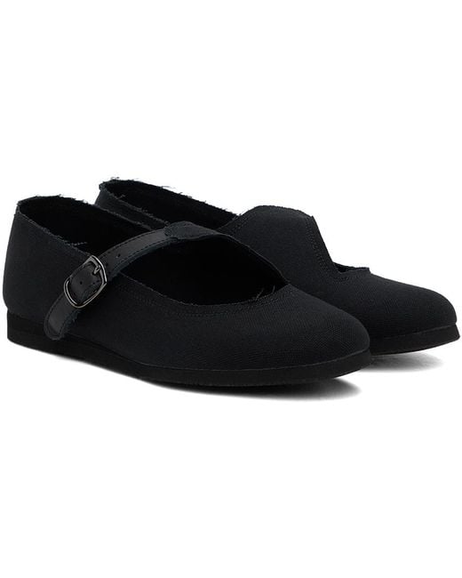 Yohji Yamamoto Black Oxford Mary Jane Ballerina Flats
