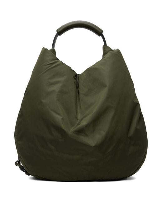 Moschino Green Khaki 'Handle Me' Medium Bag