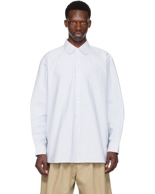 Willy Chavarria White Club Collar Shirt for men