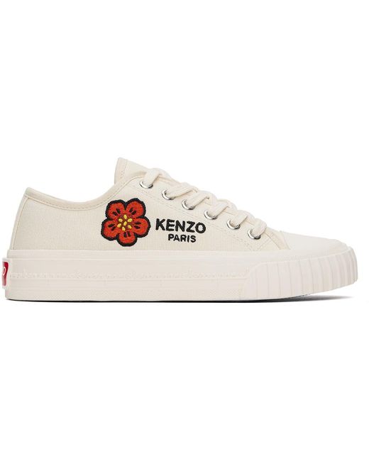 KENZO Black Off-white Paris Foxy Canvas Sneakers