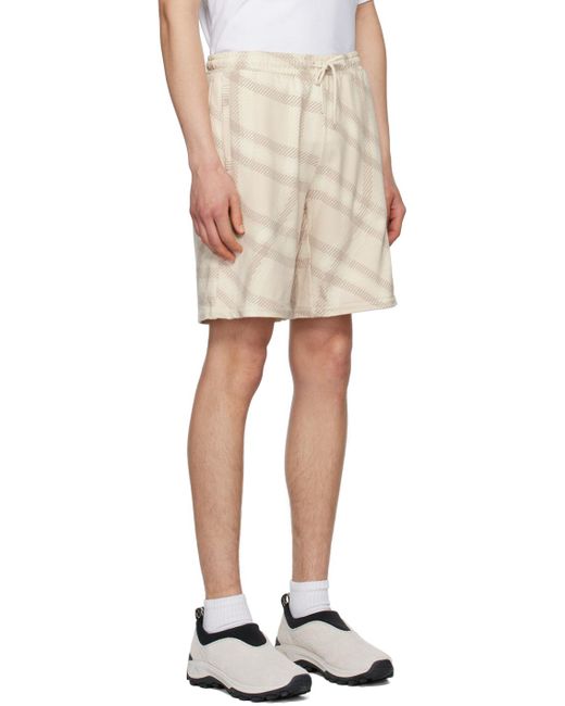 Dime Natural Check Shorts for men