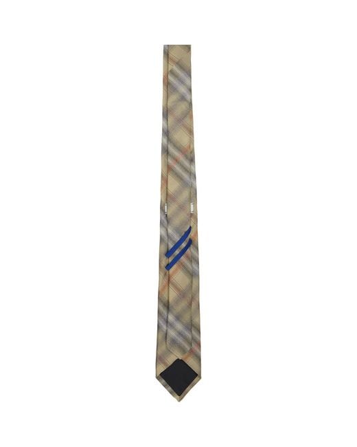 Burberry Black Check Silk Tie for men