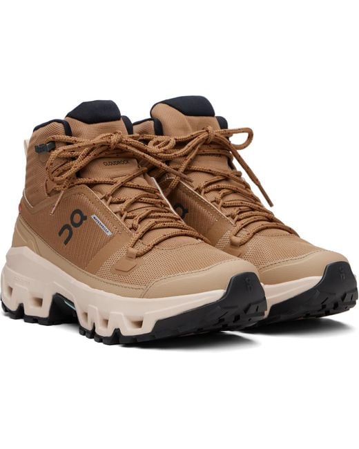 On Shoes Black Cloudrock Mid Waterproof Sneakers