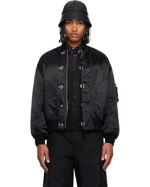Comme des Garçons Black Double Twill Bomber Jacket for men